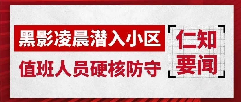黑影凌晨潜入小区，值班人员硬核防守