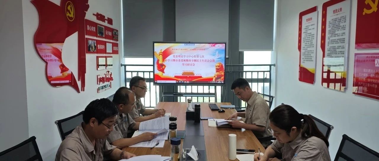 公司党委理论学习中心组开展第七次集中学习暨市委巡视整改专题民主生活会会前学习研讨会