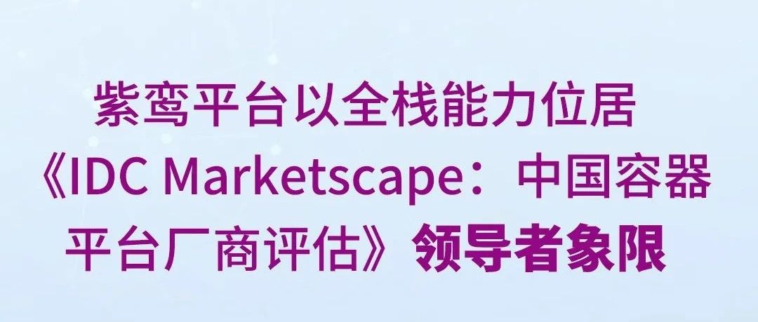 智启新机 云创未来|紫光云位居2024年IDC MarketScape中国容器平台厂商评估领导者象限