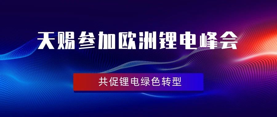 天赐材料出席欧洲锂电池峰会，共促锂电绿色转型