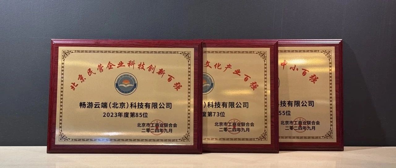 英雄游戏旗下畅游云端入选“2024北京民营企业科技创新百强”等三大榜单