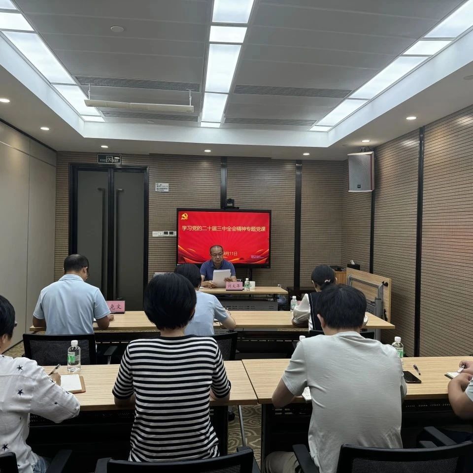 华隧建设党委副书记、纪委书记、工会主席刘文革宣讲党的二十届三中全会精神