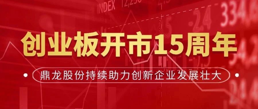 鼎龙股份丨荣列创业板开市15周年15家创新成长先锋企业