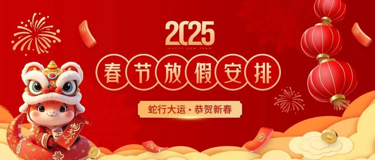 代傲表计 I 2025春节放假安排