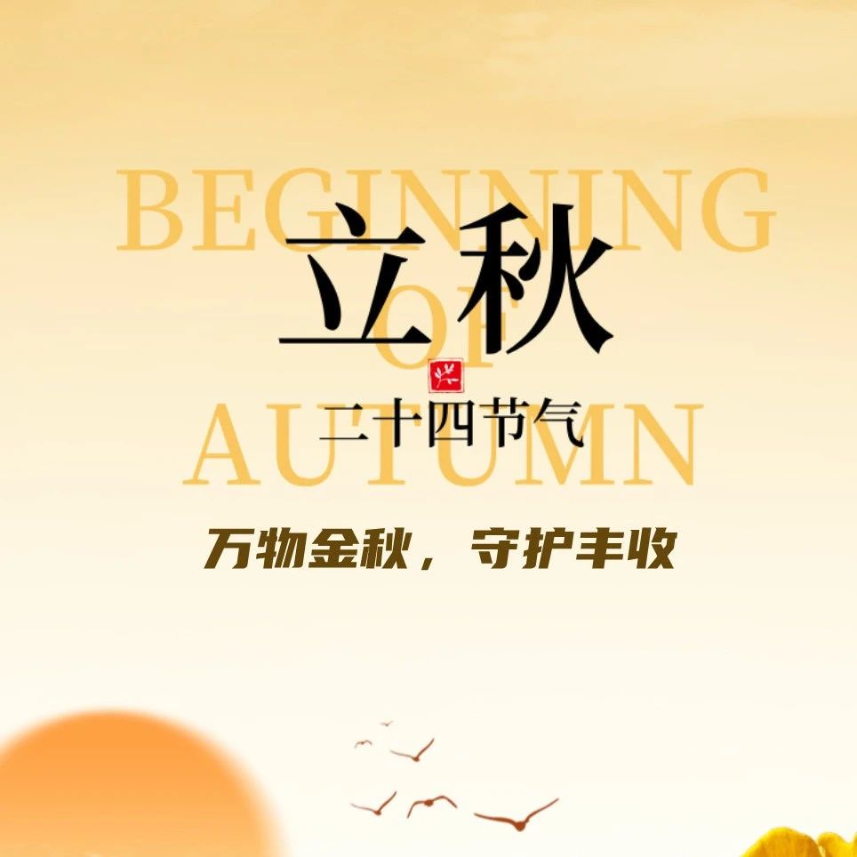 立秋丨万物金秋，守护丰收