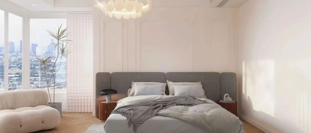 137㎡法式住宅：中岛台社交+衣帽间收纳，生活更通透！