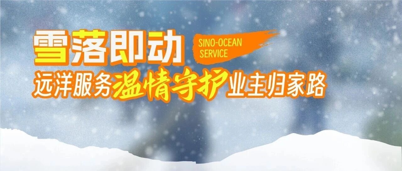 雪落即动，远洋服务温情守护业主归家路